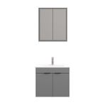 Biani Fix Loft 65 cm Mat Gri Banyo Dolabı