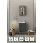BİANİ FİX Loft Mini 42 Cm Banyo Dolabı Mat Gri