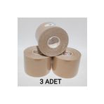 BiaTape Kinesio Ten Rengi Sporcu Ağrı Bandı 3'lü -Pakette 3 Adet- 5cm X 5m