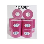 Biatape Pembe Rengi Sporcu Ağrı Bandı Bia Tape Kinesio 5Cmx5 M 12 Li