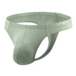 BIATWOWR Erkek tanga İç Çamaşırı Düşük Bel Nefes Alabilir T-Sırt Çıkıntı Kesesi Seksi G-Strings Esnek., 1 Paket: yeşil, L