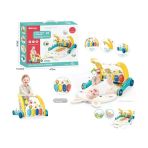 Bıb6015 -Piyanolu 2 İn 1 Bebek Yürüteci Ve Tavşan Desenli Mavi Oyun Halısı