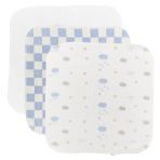 Bibaby 57759 Mavi Biorganik Desenli 6'lı Penye Mendil