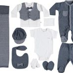 Bibaby 63152 Gri Little Boy 10'lu Set