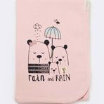 Bibaby 64668 85x90 cm Bear Happy Like Pembe Bebek Battaniyesi