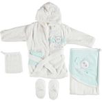 Bibaby Baykuş Bebek Bornoz Seti 66256 - Mint