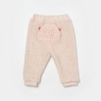 Bibaby Pretty Moment Kız Çocuk Pantolonu 57932 Pamuk Düz Desen Normal Kalıp - Pembe - Ekru - 9 - 12 Ay