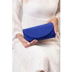 bibags Abiye Portföy Clutch Çanta - Saks Mavi