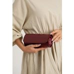 bibags Bordo Mini Boy Abiye Çanta Portföy Çanta Clutch Çanta