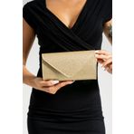 bibags Kadın Simli Altın Mini Portföy Abiye Çanta