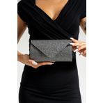 bibags Kadın Simli Platin Mini Portföy Abiye Çanta