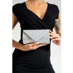 bibags Kadın Simli Silver Mini Portföy Abiye Çanta