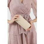 bibags Krem Soft Abiye Portföy Clutch Çanta