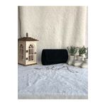 bibags Siyah Süet Abiye Portföy Clutch Çanta
