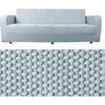 Bibaha Home 3 Kişilik Balpeteğı Desen Likralı Koltuk Örtüsü Cekyat Için Lastikli - 180 x 230 cm - Açık Gri