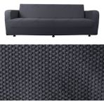 Bibaha Home 3 Kişilik Balpeteğı Desen Likralı Koltuk Örtüsü Cekyat Için Lastikli - 180 x 230 cm - Antrasit