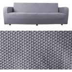 Bibaha Home 3 Kişilik Balpeteğı Desen Likralı Koltuk Örtüsü Cekyat Için Lastikli - 180 x 230 cm - Koyu Gri