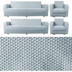 Bibaha Home Balpeteği 3+3+1+1 Lastikli Kanepe Örtüsü | Lastikli Koltuk Örtüsü | Koltuk Kılıfı Takımı - 180 x 230 cm - Açık Gri