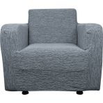 Bibaha Home Jakarlı Düz Desen Tekli Koltuk Örtüsü Koltuk Kılıfı Streç Lastikli Esnek - 85 x 120 cm - Gri