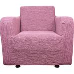 Bibaha Home Jakarlı Düz Desen Tekli Koltuk Örtüsü Koltuk Kılıfı Streç Lastikli Esnek - 85 x 120 cm - Pembe