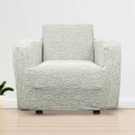 Bibaha Home Jakarlı Düz Desen Tekli Koltuk Örtüsü Koltuk Kılıfı Streç Lastikli Esnek - 85 x 120 cm - Taş Rengi