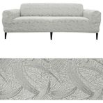 Bibaha Home Jakarlı Sehra Desen 3 Kişilik Lastikli Koltuk Kılıfı Çekyat Koltuk Örtüsü Streç Esnek Kanepe Kılıfı - 180 x 230 cm - Taş Rengi