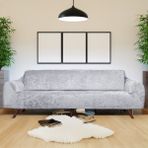 Bibaha Home Kadife Lastikli 3 Kişilik Koltuk Örtüsü | Kanepe Kılıfı| Çekyat Örtüsü Kılıfı - 180 x 230 cm - Açık Gri