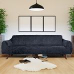 Bibaha Home Kadife Lastikli 3 Kişilik Koltuk Örtüsü | Kanepe Kılıfı| Çekyat Örtüsü Kılıfı - 180 x 230 cm - Antrasit