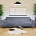 Bibaha Home Kadife Lastikli 3 Kişilik Koltuk Örtüsü | Kanepe Kılıfı| Çekyat Örtüsü Kılıfı - 180 x 230 cm - Koyu Gri