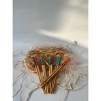 Bibakiyom Organik Bambu Çin Yemek Çubuğu 10 Adet Renkli Chopstick