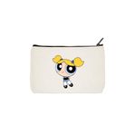 BİBANAPROMOSYON Clutch Powerpuff Girls Bubbles Baskılı Bez Makyaj Çantası, Kalemlik, El Çantası