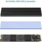 Bibi Tek Laptop & Masaüstü Uyumlu M.2 NVMe SSD Soğutucu - Siyah