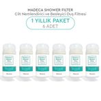 Bibimcos Madeca Shower Filter - Cilt Nemlendirici ve Besleyici Duş Filtresi 6'lı (1 Yıllık Paket)
