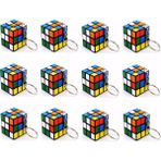 Bibizde 12 Adet Mini Rubik Zeka Küpü (Sabır Küpü) 3x3 Anahtarlık - Renkli