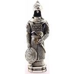 Biblo 3 Boyut Büyük Boy Zırhlı Cevşen Ayetli Asker Gümüş Polyester Üzerine Metal Kaplama Biblo 32 Cm