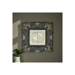 biblo home Güllü Gri Gold Polyester Standart Priz Çerçevesi Tekli Prizlik 3 Adet