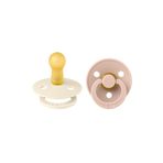 Bibs Colour Ikili Kauçuk Emzik-Ivory/Blush 6 Ay+