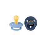Bibs Colour İkili Kauçuk Emzik-Sky Blue/Steel Blue 6 Ay+