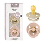 Bibs Colour İkili Kauçuk Emzik-Vanilla/Blush 6 Ay+