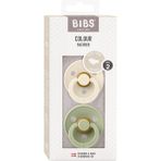 Bibs Colour İkili Kauçuk Ivory Sage 6-18 Ay Emzik