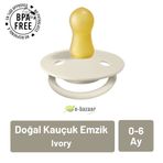 Bibs No:1 Ivory 0-6 Ay De Lux Kauçuk Emzik