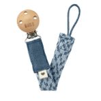 Bibs Paci Braid Petrol Baby Blue Emzik