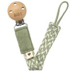 Bibs Paci Braid Sage Ivory Emzik Askısı