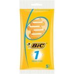 BIC 1 Tek Bıçaklı Tıraş Bıçağı 5'li Poşet