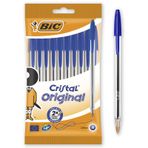 Bic 10'lu Poşet Mavi Cristal Medium Tükenmez Kalem