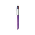 Bic 4 Colours Shine Gövde Tükenmez Kalem Mor 12'li