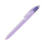 Bic 4 Renkli Tükenmez Kalem Pastel Mor Renk Seçeneği ile Pratik Kırtasiye Ürünü