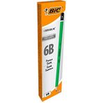 Bic 857593 kurşun kalem Criterium 550, sertlik derecesi: 6B, altıgen, 12 adet (tekli paket)