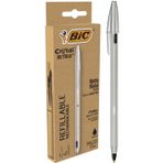 Bic 998485-990126 Cristal Renew Metal Gövdeli 2 Yedekli Siyah Tükenmez Kalem