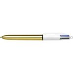 BIC Altın Gövde 4 Colours Shine Tükenmez Kalem Orta Uçlu Kullanım İçin Şık Tasarım
